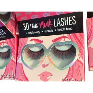 L.A. COLORS 3D Faux Mink Lashes – Colored XOXO Pink Edition (New in Package)